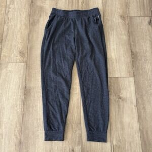 Eddie Bauer Lounge Pants Women's Sz Small Gray Blue Pockets Sweats Casual Jogger